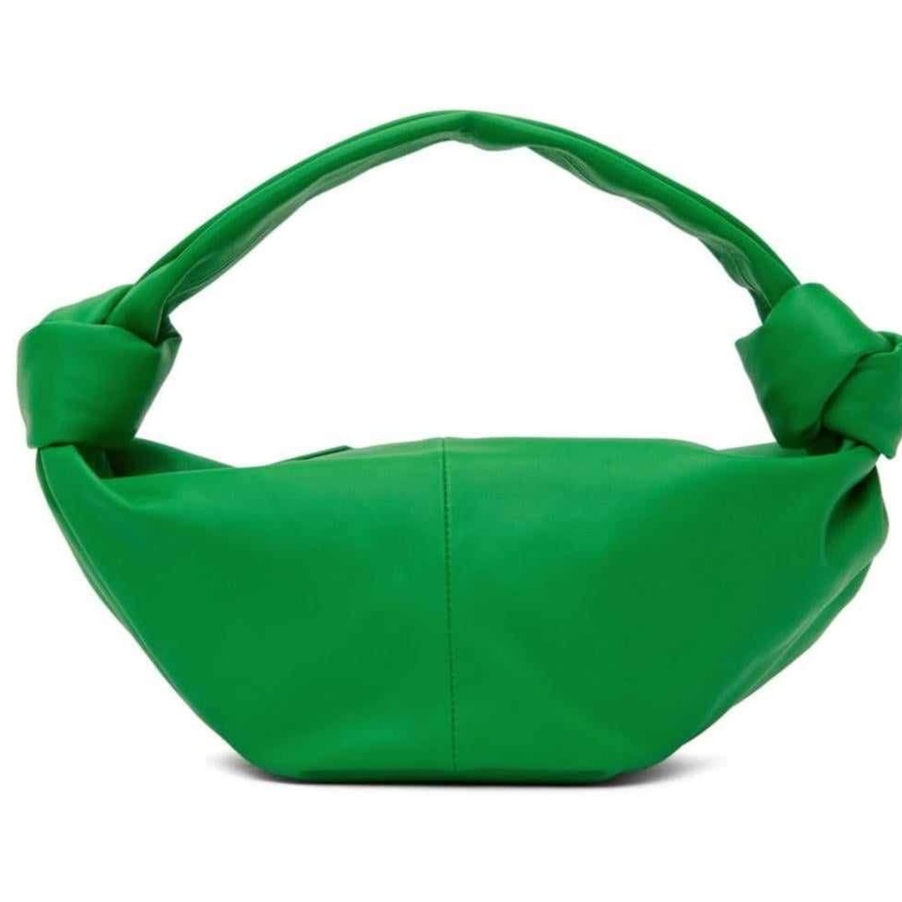 BOTTEGA VENETA GREEN DOUBLE KNOT TOP HANDLE BAG